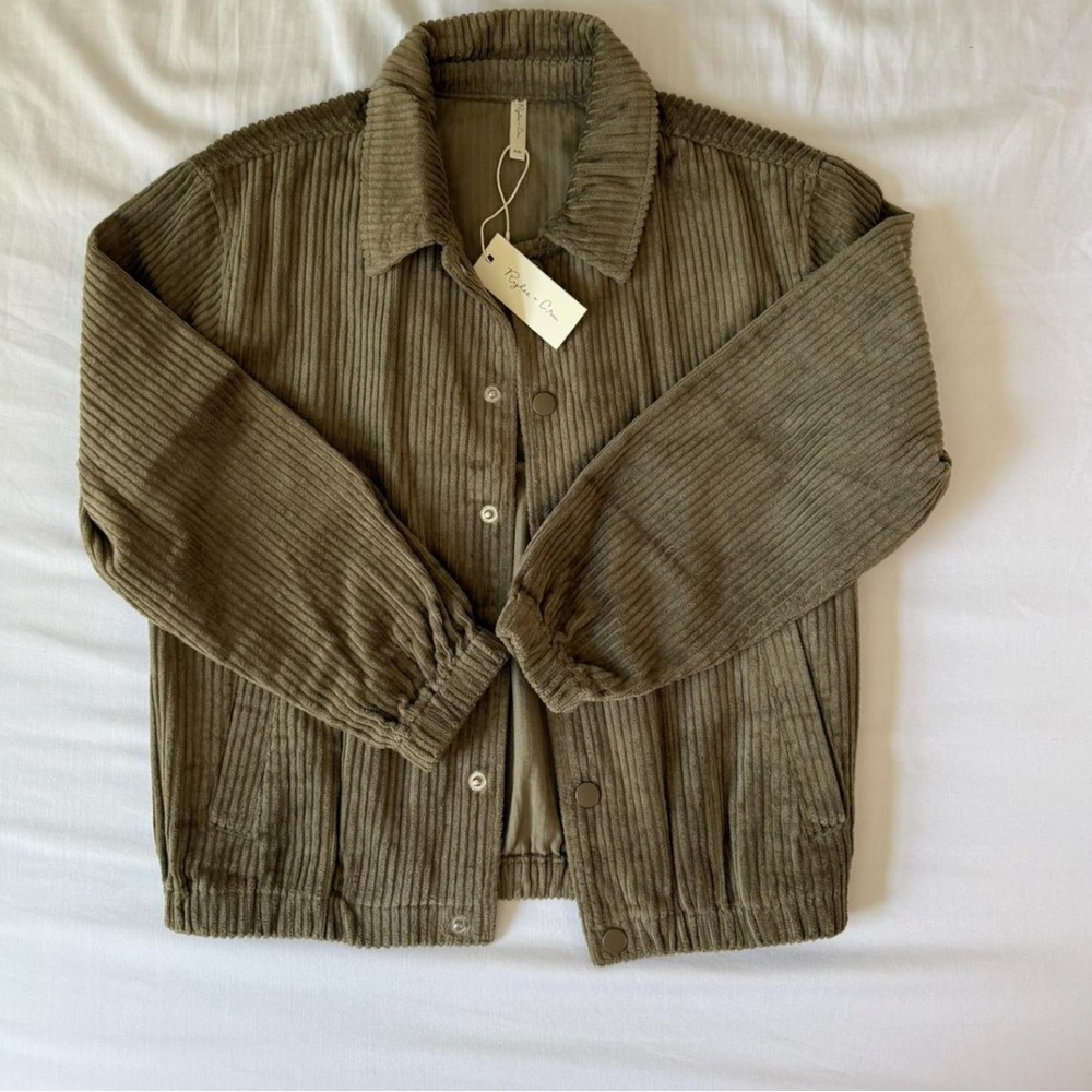 Corduroy Button-Up Jacket